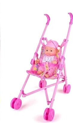 Baby Doll And Boy With Stroller - Trendytoys