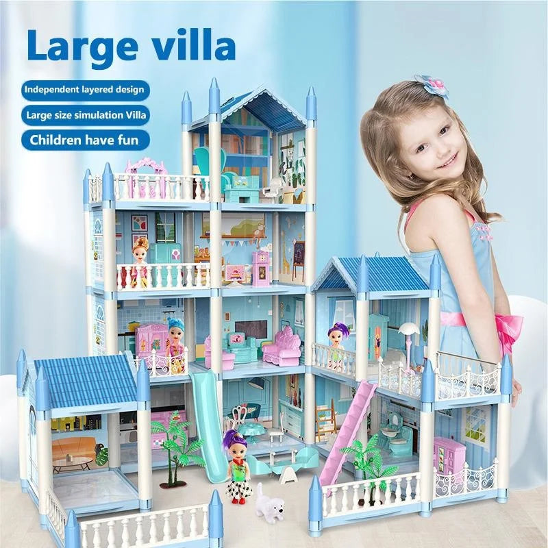 14 Rooms 3D Assembled DIY Doll House - Trendytoys