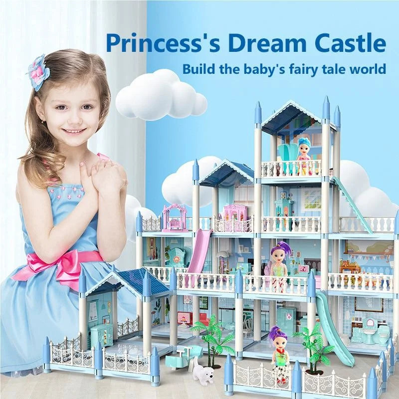 14 Rooms 3D Assembled DIY Doll House - Trendytoys