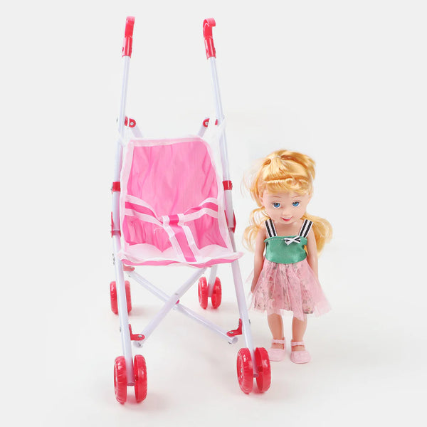 Baby Doll And Boy With Stroller - Trendytoys