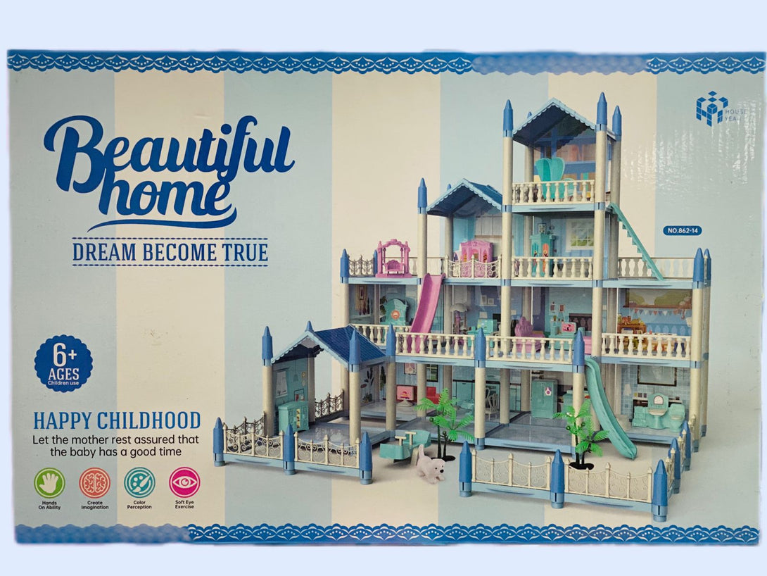 14 Rooms 3D Assembled DIY Doll House - Trendytoys