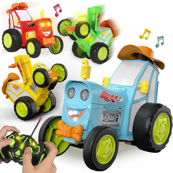 Crazy Jumping Tractor Remote Control With Light Sound For Kids