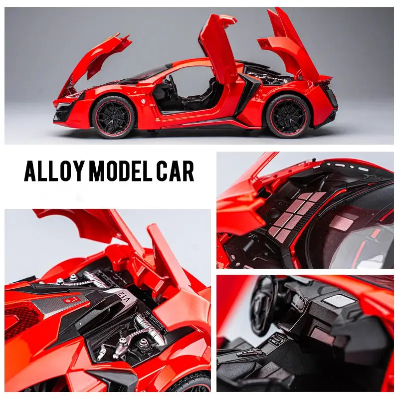 1:24 Lykan Hypersport Supercar Model Diecasts & Toy Vehicles Toy Car Metal Collection Toy Kid Toys for Children Kids Gifts - Trendytoys