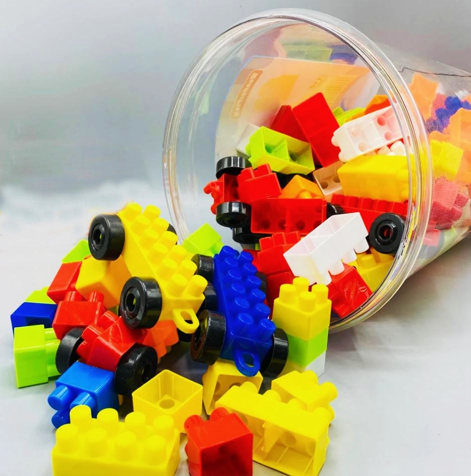 120 Pieces Bucket Train Blocks - Trendytoys