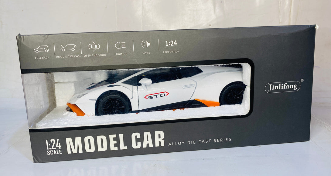 1:24 LAMBORGHINI HURACAN STO ALLOY DIECAST METAL MODEL CAR - Trendytoys