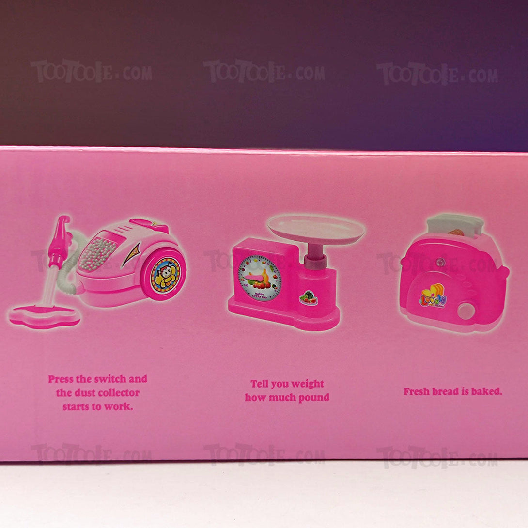 household-home-appliances-play-set-electric-plastic-toys-with-realistic-sound-for-kids-pink-ii