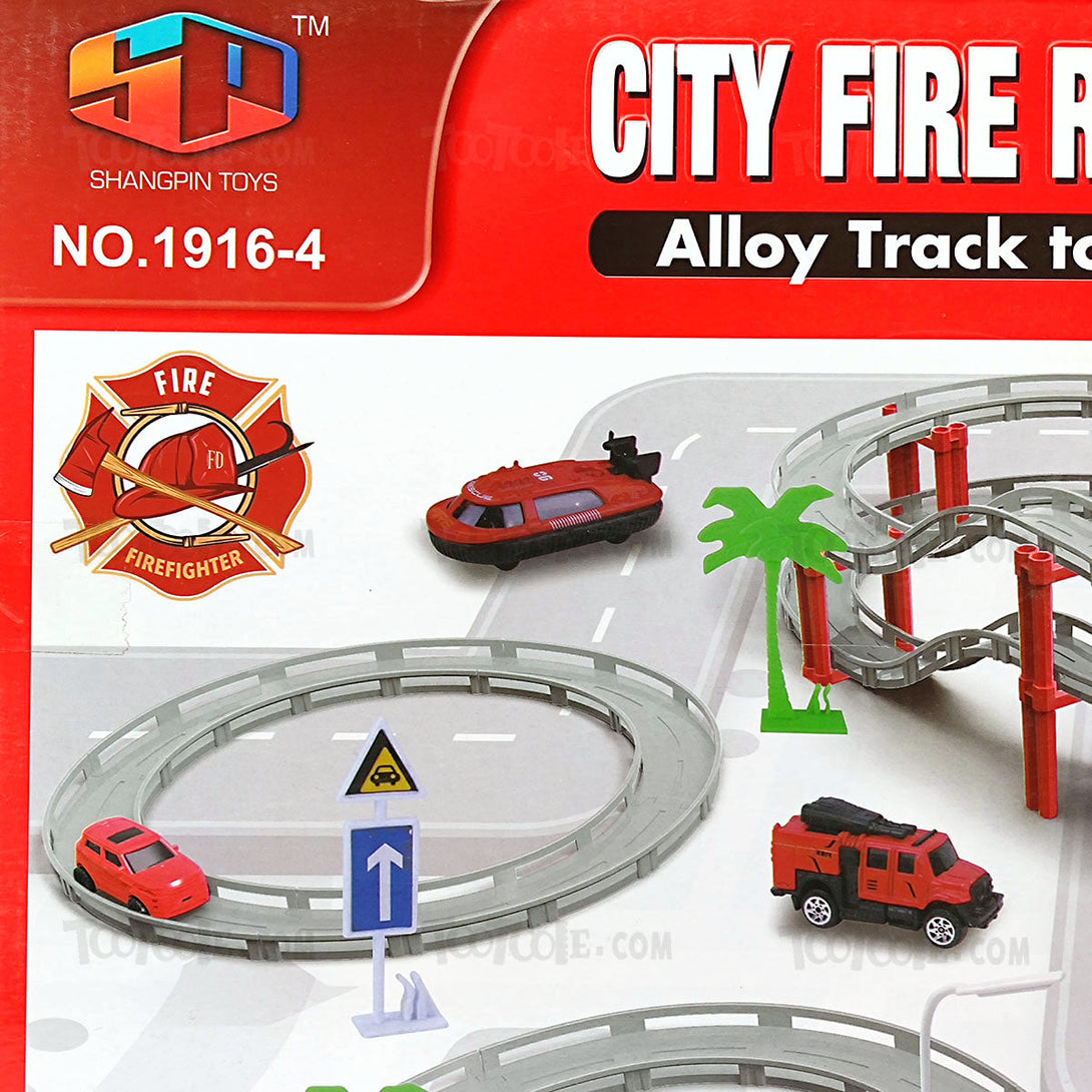 city-fire-rescue-track-set-w-alloy-cars-fire-trucks-51-pcs-for-kids