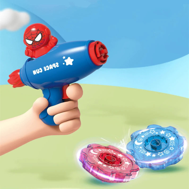 2 IN 1 GYRO FRISBEE LAUNCHER SPACE GUN - Trendytoys