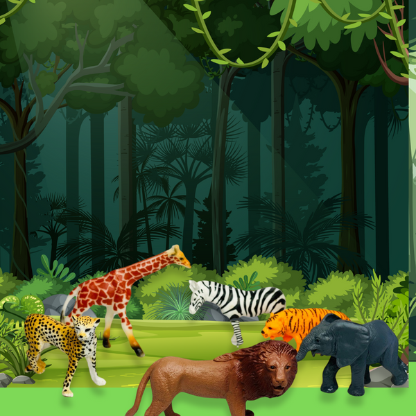 6 pieces Jungle animal pack - Trendytoys