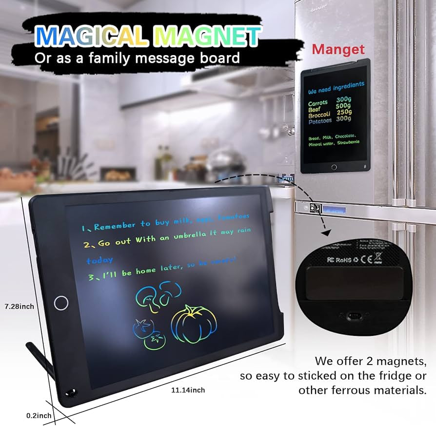 Multi Colors - LCD Writing Tablet 12 Inch - - Trendytoys