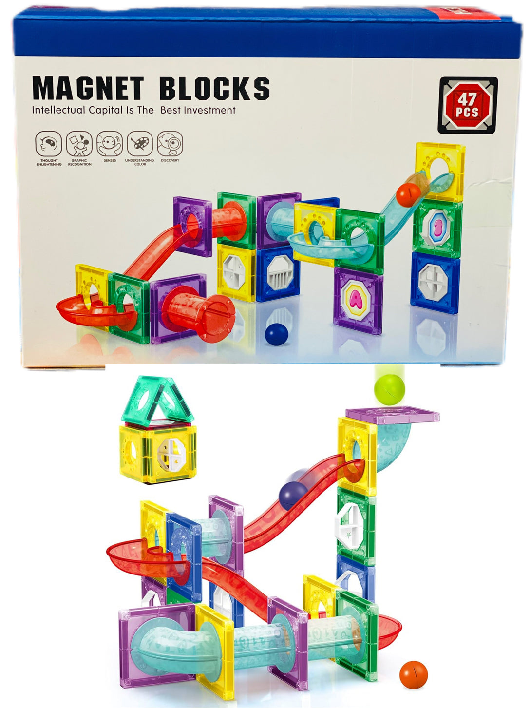 ⌛Magnetic Tile Marble Blocks - Trendytoys