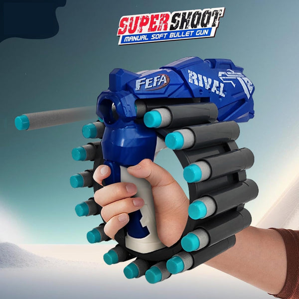 Rotating Super Shoot Action Manual Soft Bullet Blaster Gun for Boys and Kids