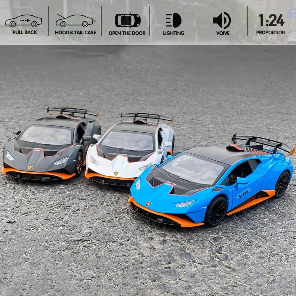 1:24 LAMBORGHINI HURACAN STO ALLOY DIECAST METAL MODEL CAR - Trendytoys