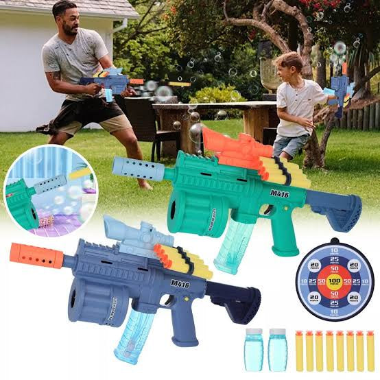 3 in 1 GEL BLASTER GUN WITH SOFT BULLET BLASTER GUN WITH BUBBLE MAKER GUN - Trendytoys