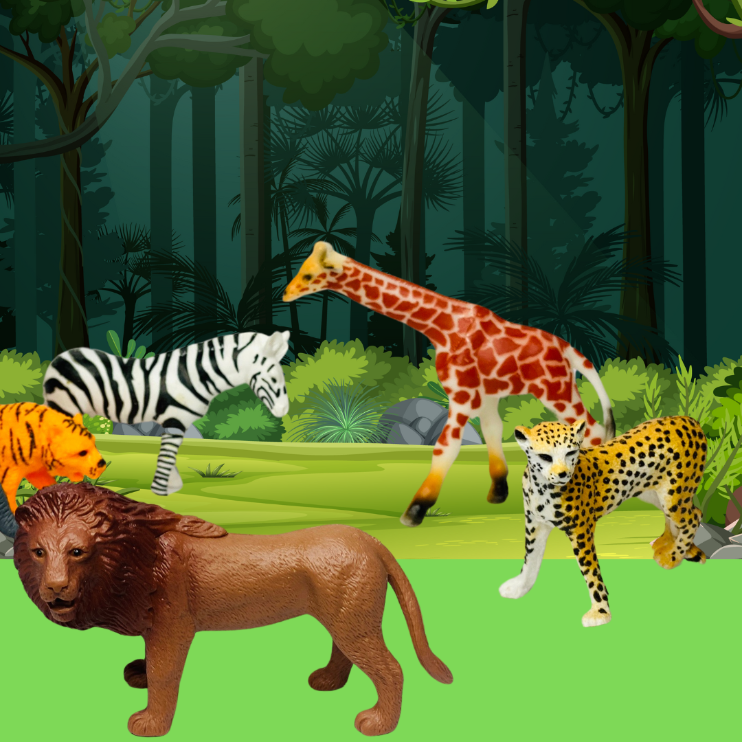 6 pieces Jungle animal pack - Trendytoys