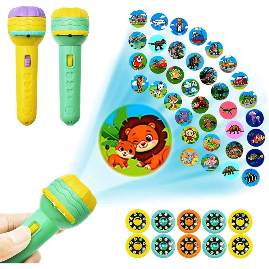 24 PATTERNS-3 SLIDES EDUCATION LIGHT PROJECTOR TORCH FOR KIDS - Trendytoys