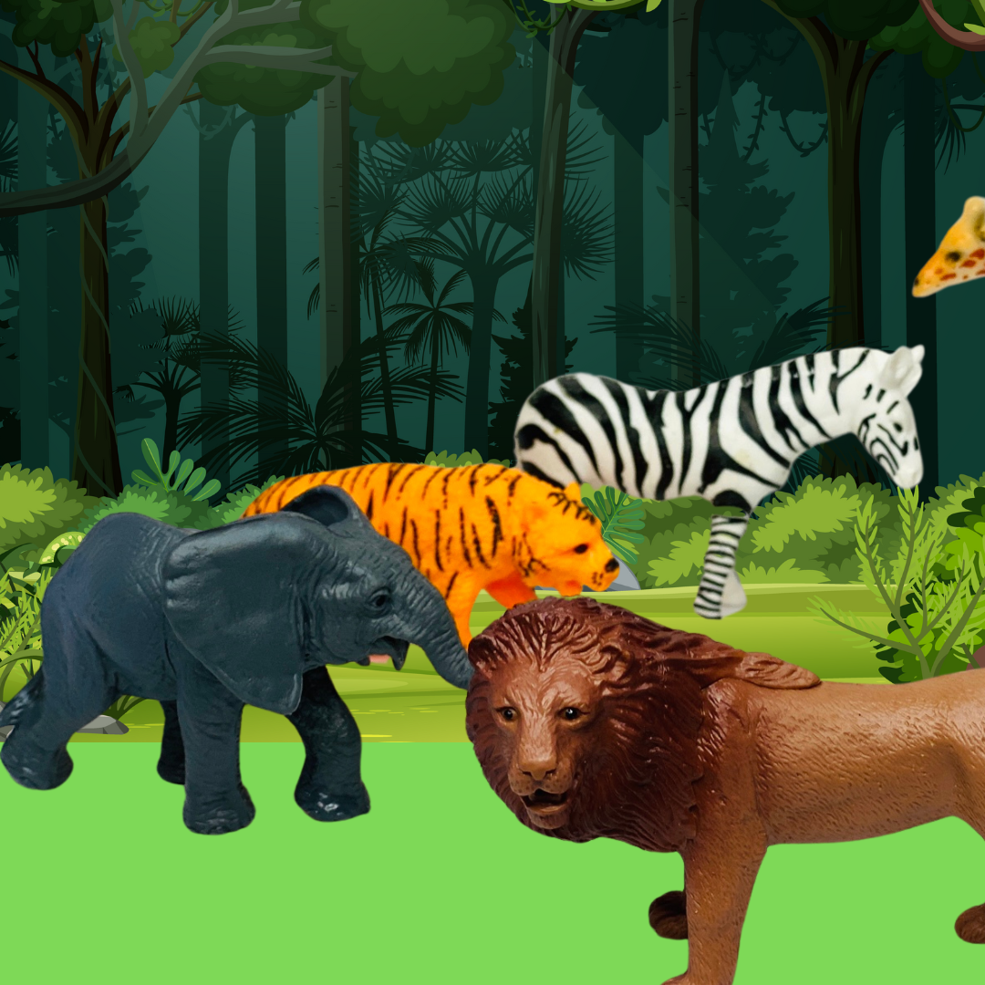 6 pieces Jungle animal pack - Trendytoys