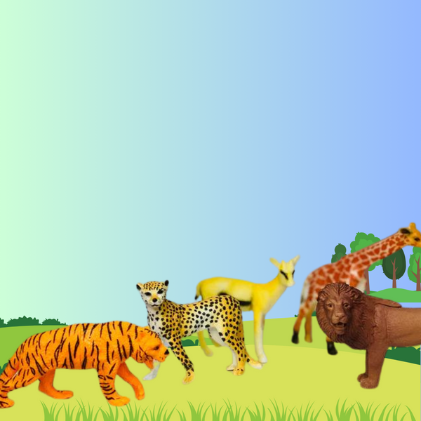 8 Pieces Jungle Animals Pack - Trendytoys