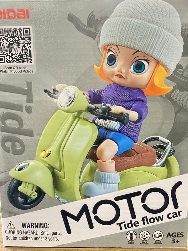 Tide Flow Car Kids Motor Scooter Musical Vehicle Toy