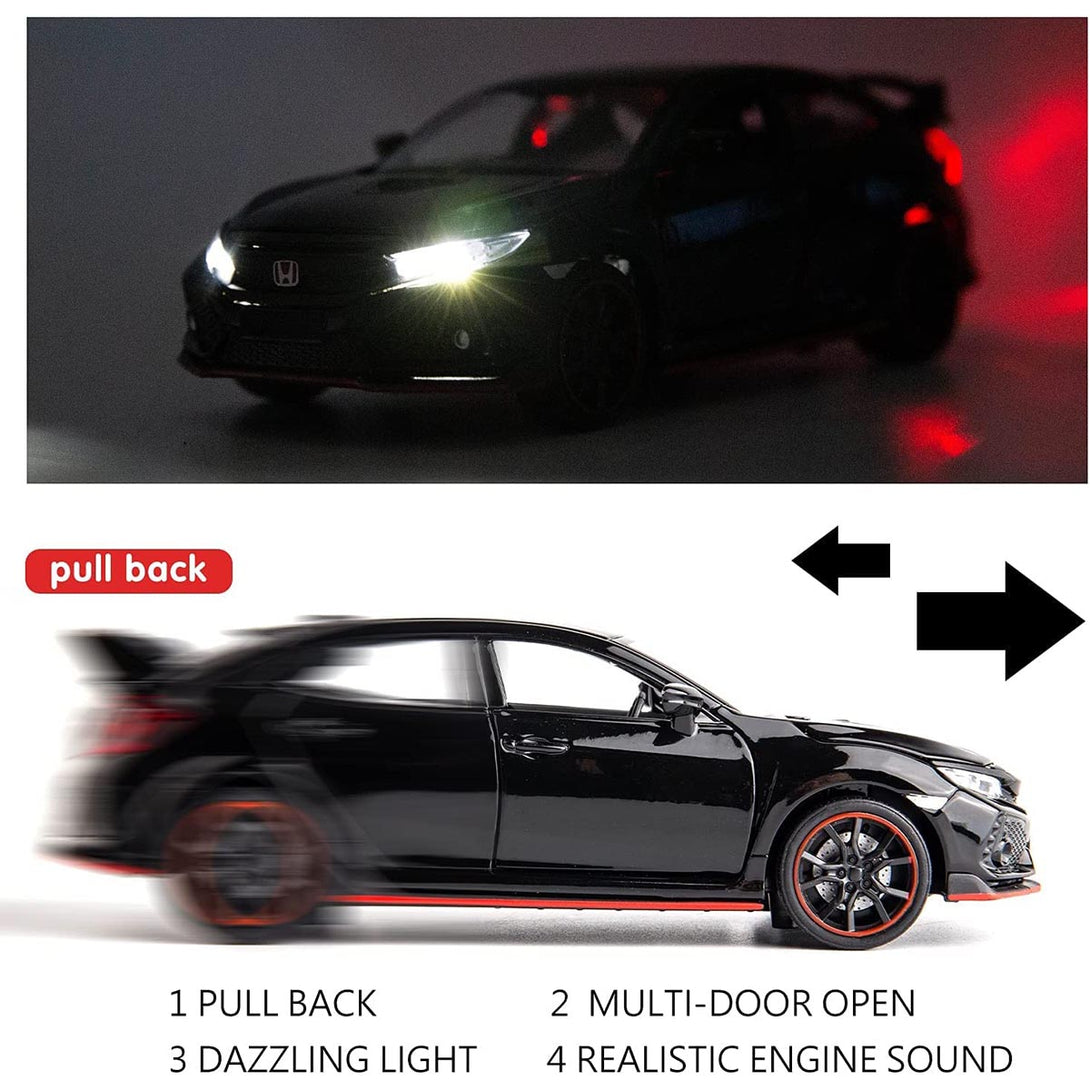 honda-civic-type-r-diecast-1-32-pull-back-with-openable-doors-light-and-sound-for-kids