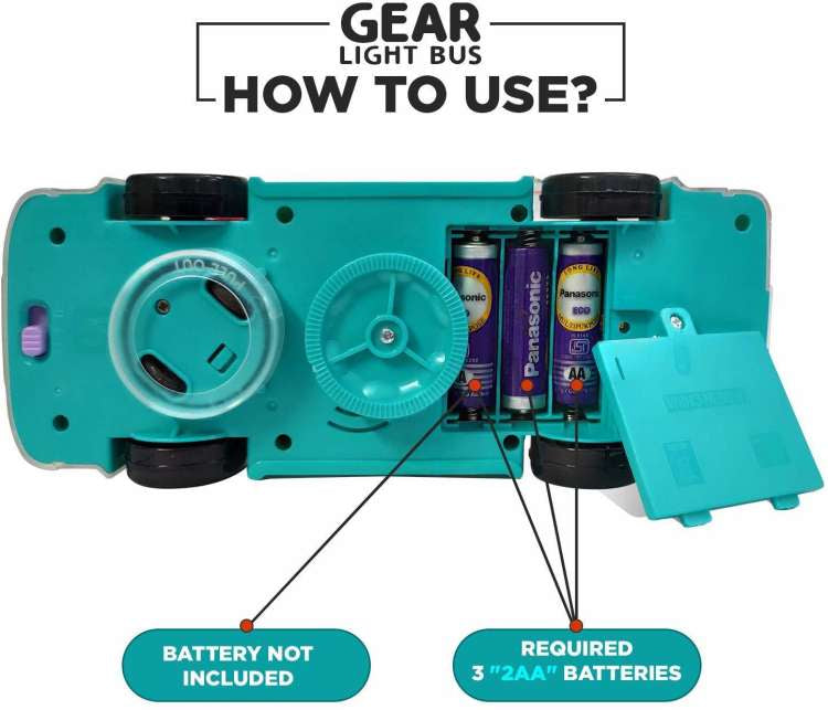 Gear Light Bus Toy with Mechanical Gears Simulation - Trendytoys