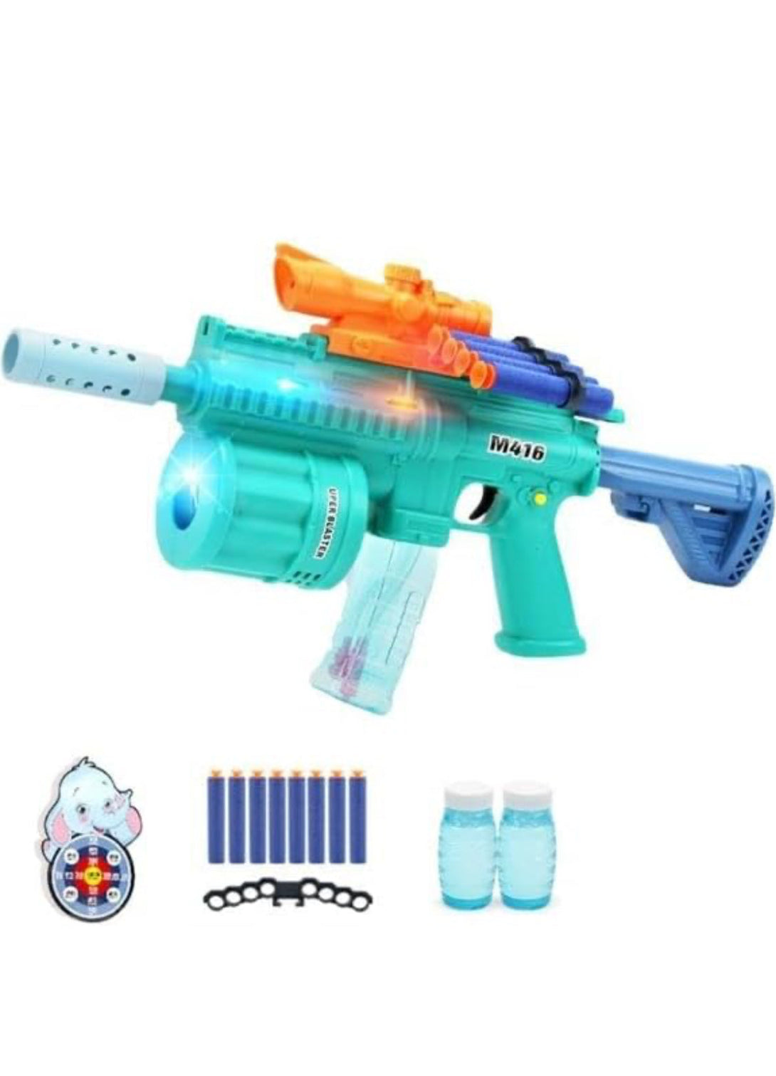 3 in 1 GEL BLASTER GUN WITH SOFT BULLET BLASTER GUN WITH BUBBLE MAKER GUN - Trendytoys