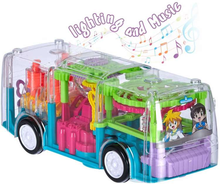 Gear Light Bus Toy with Mechanical Gears Simulation - Trendytoys