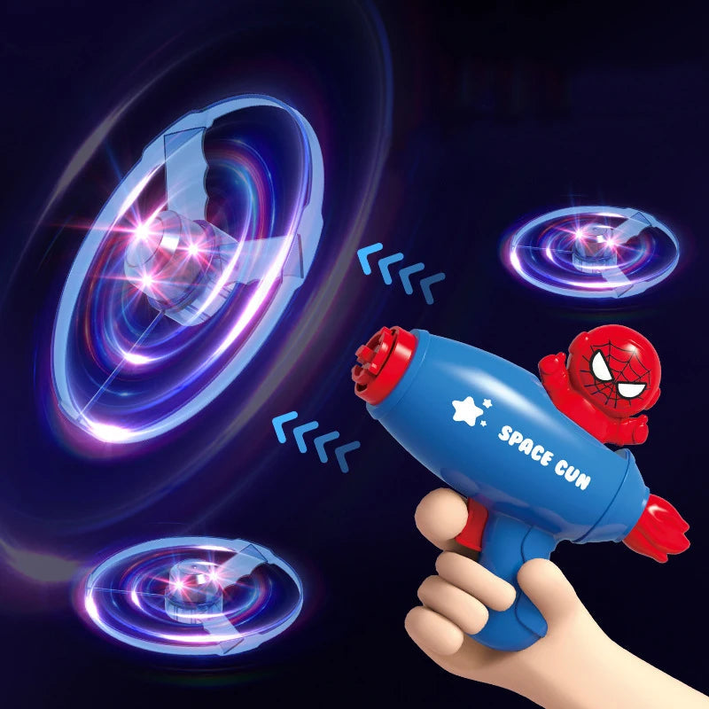 2 IN 1 GYRO FRISBEE LAUNCHER SPACE GUN - Trendytoys