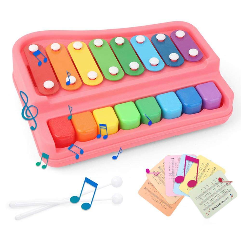 2 IN 1 XYLOPHONE & PIANO MUSICAL INSTRUMENT - Trendytoys