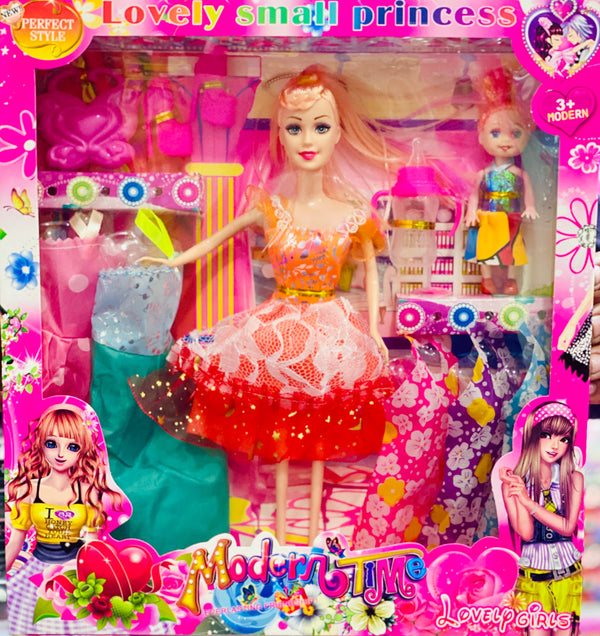 Doll Set With Accessories & Dresses - Trendytoys