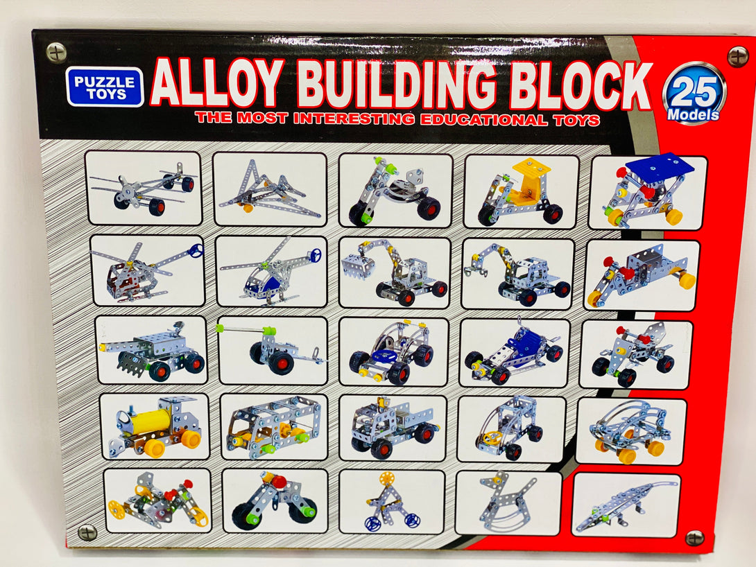 Alloy Building Block Mecanno Set 25 Models and 249 pieces Including - Trendytoys