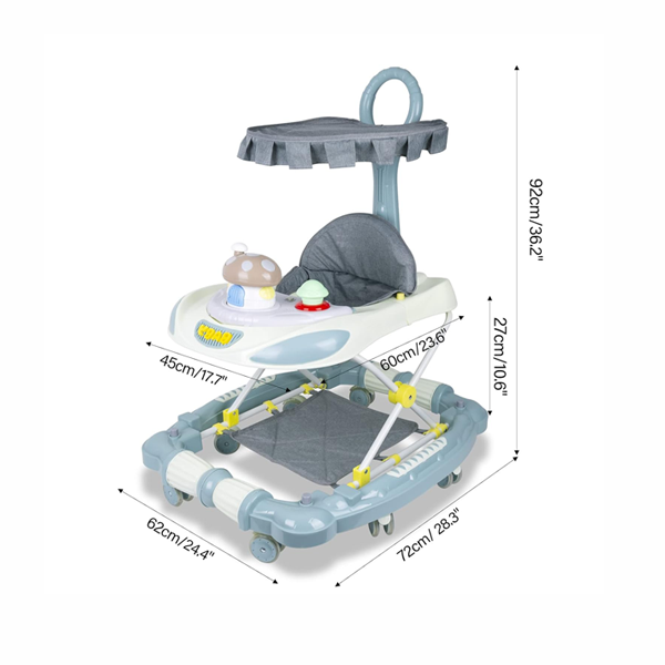 3 IN 1 MULTIFUNCTIONAL BABY WALKER WITH ROCKER & STROLLER - Trendytoys