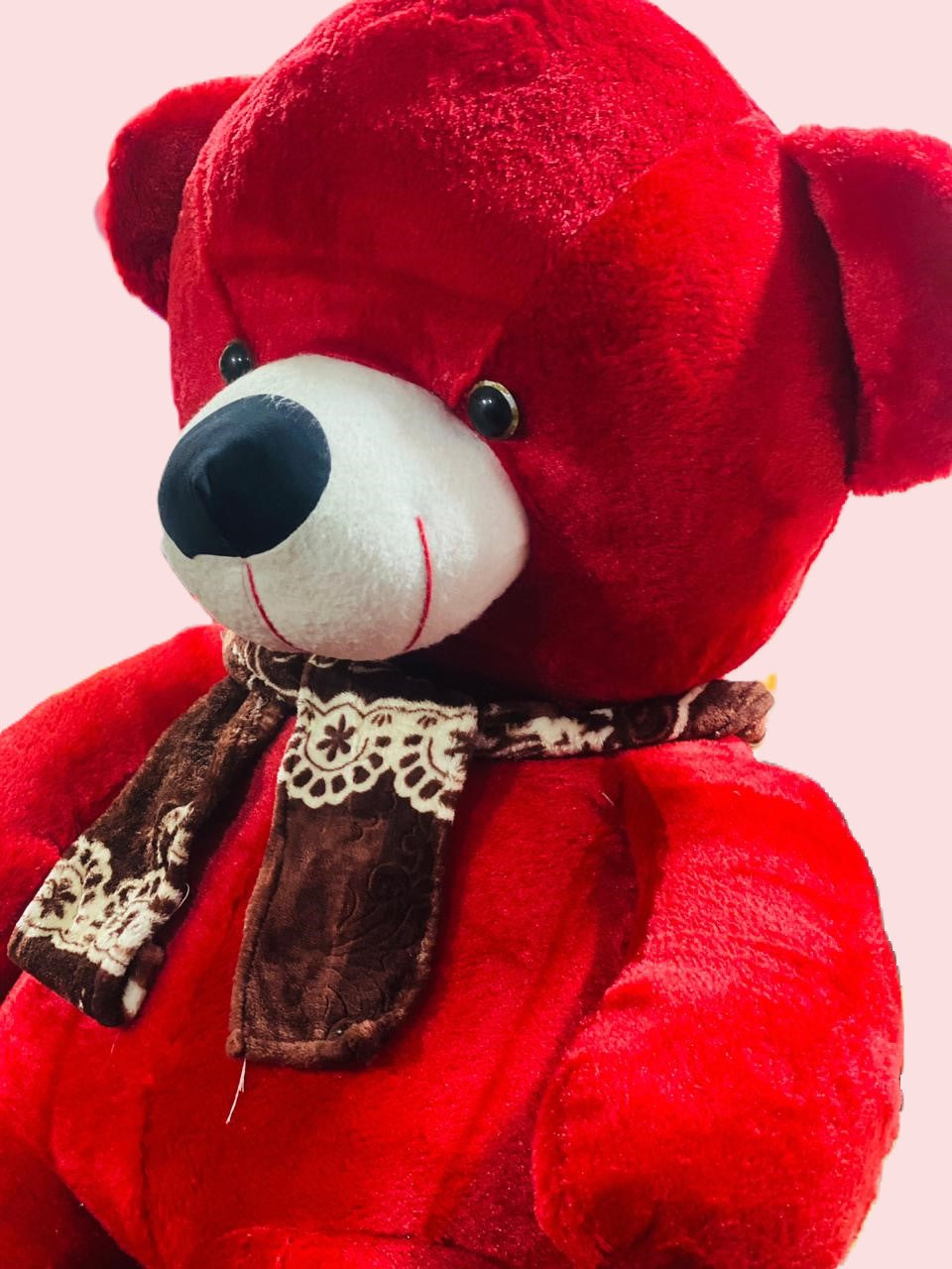 5.5 Feet Red Teddy Bear with Muffler - Trendytoys