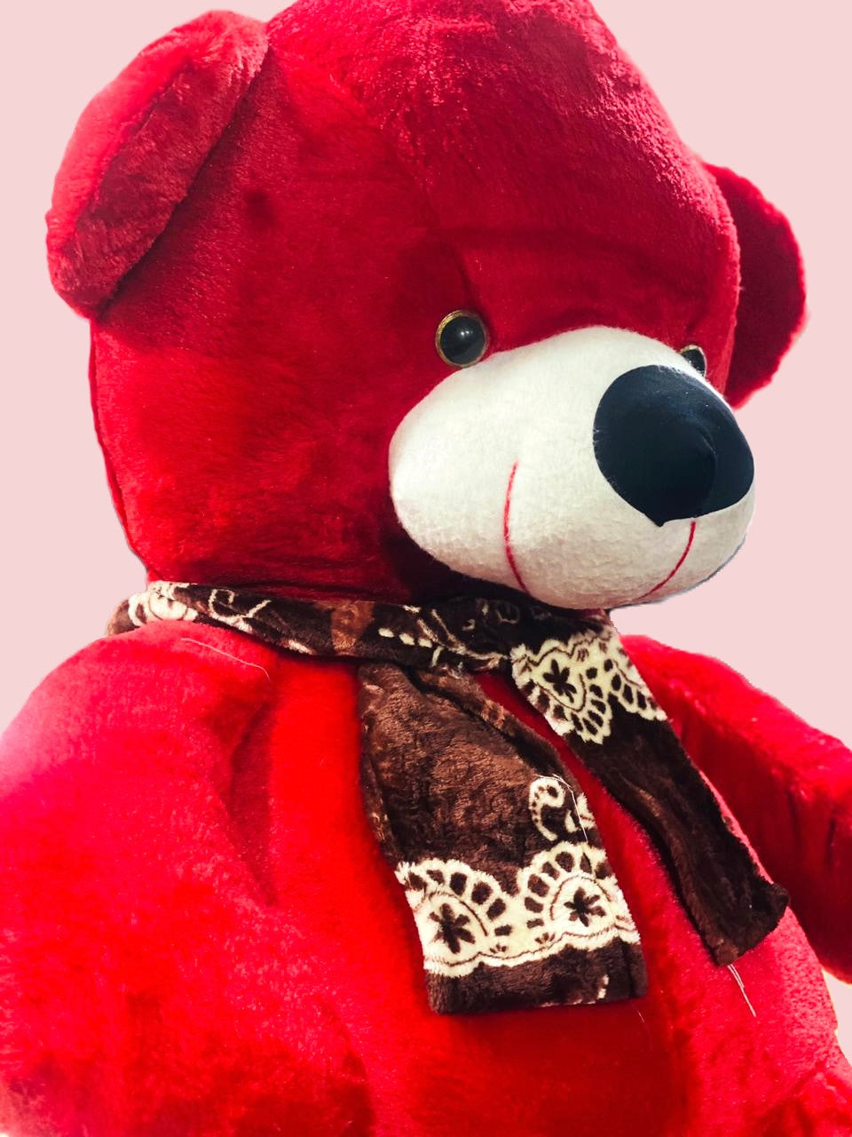 5.5 Feet Red Teddy Bear with Muffler - Trendytoys