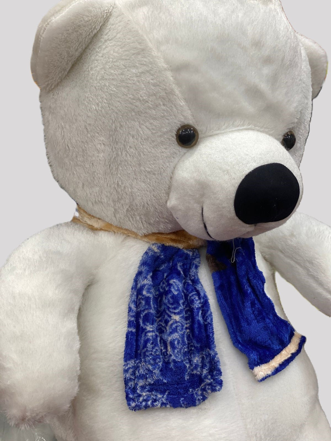 3 Feet Long Teddy Bear with Muffler  Pink & white - Trendytoys