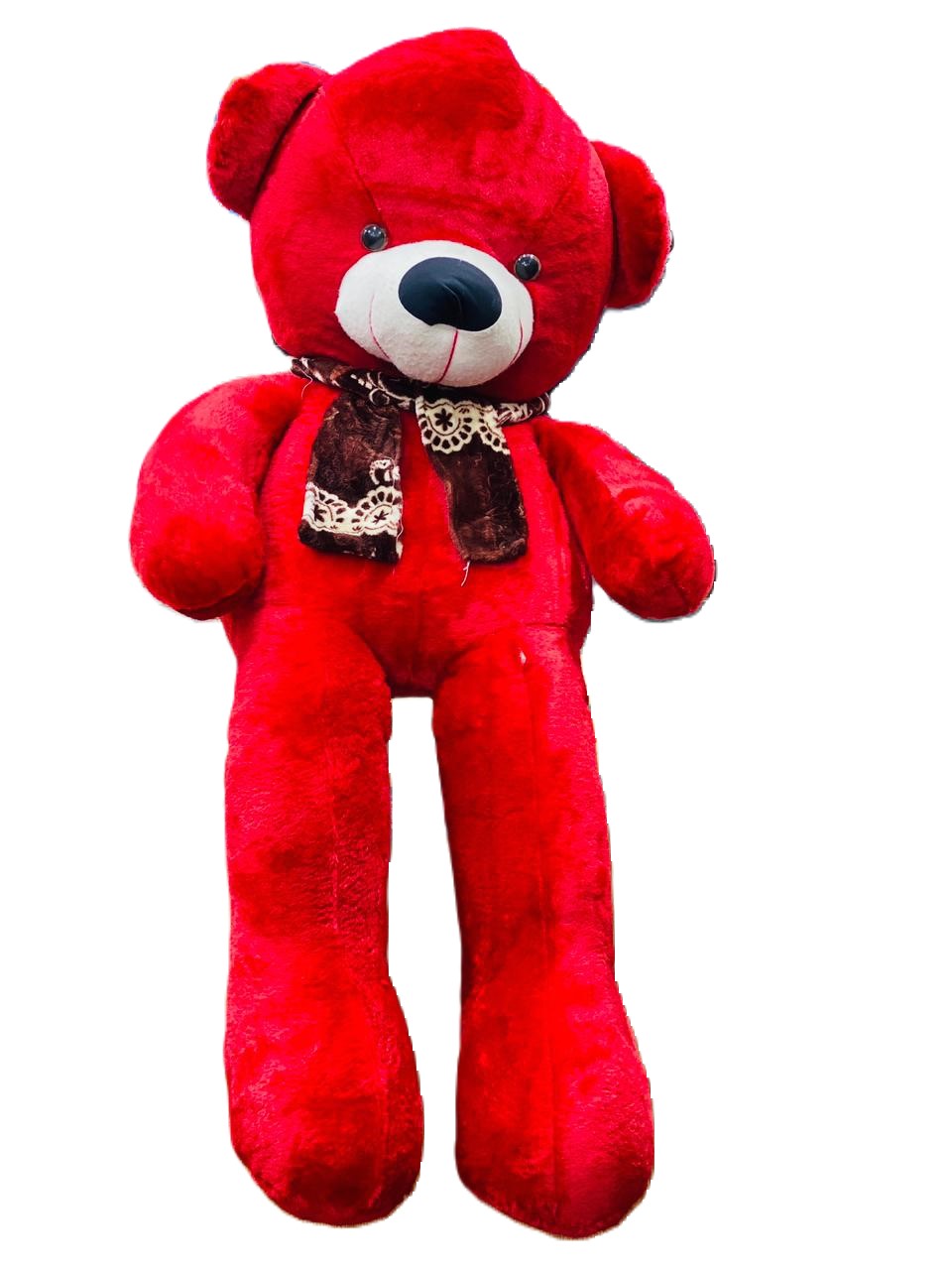 5.5 Feet Red Teddy Bear with Muffler - Trendytoys