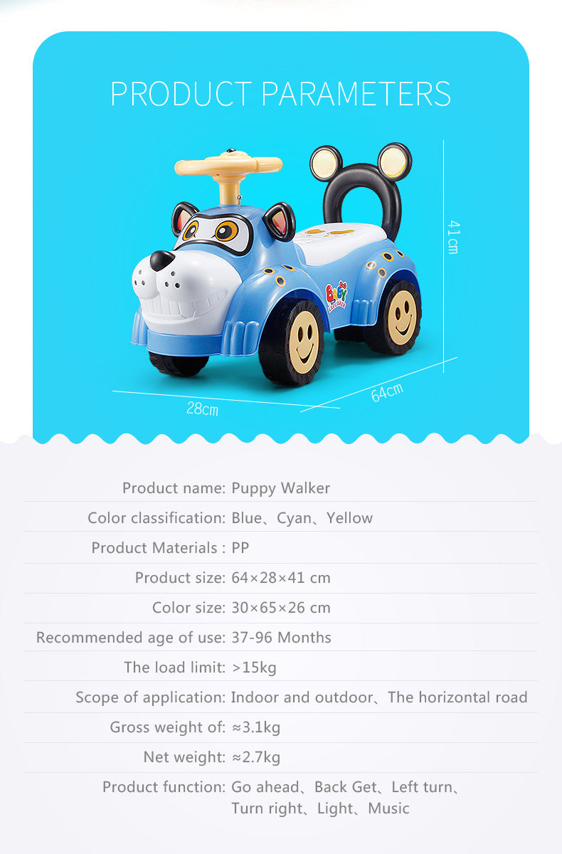 Dog Design Push Car - Trendytoys